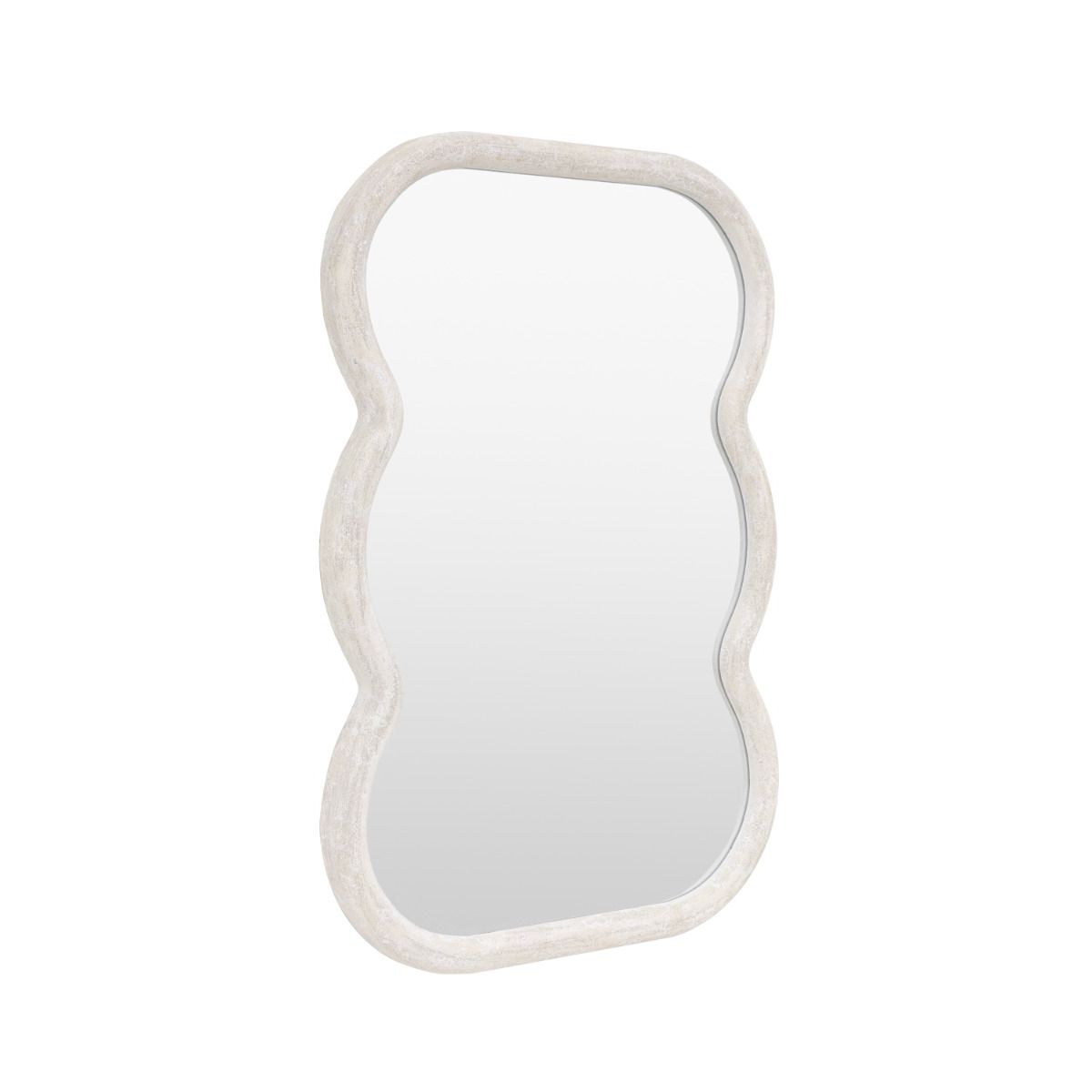 Wall mirror with a wavy edge detailing