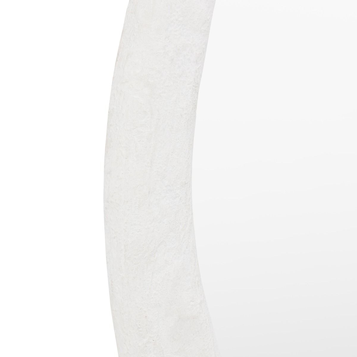 Wall mirror with a wavy concrete-effect frame