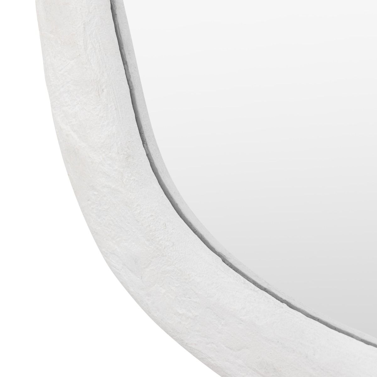 Wall mirror with a wavy concrete-effect frame