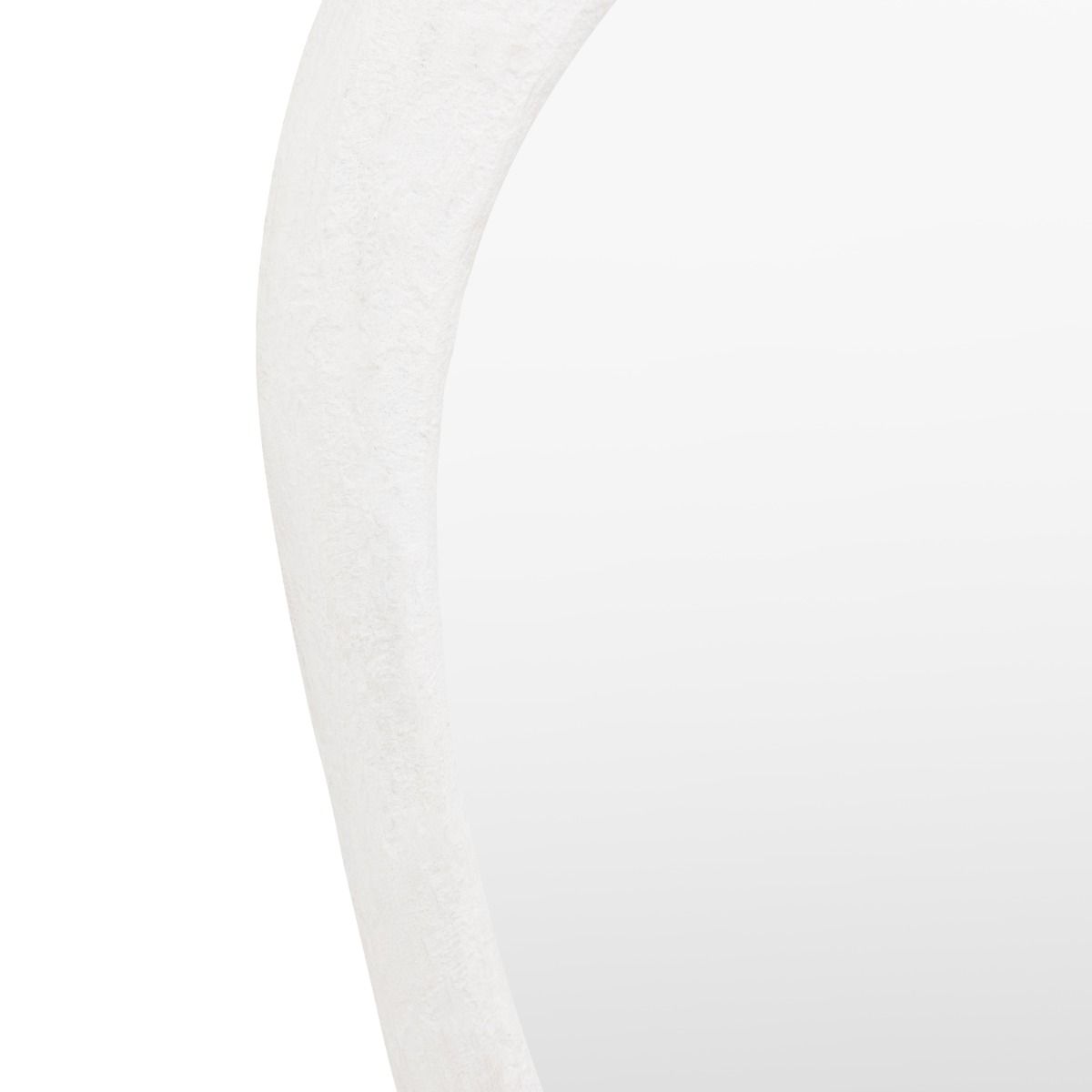 Wall mirror with a wavy concrete-effect frame