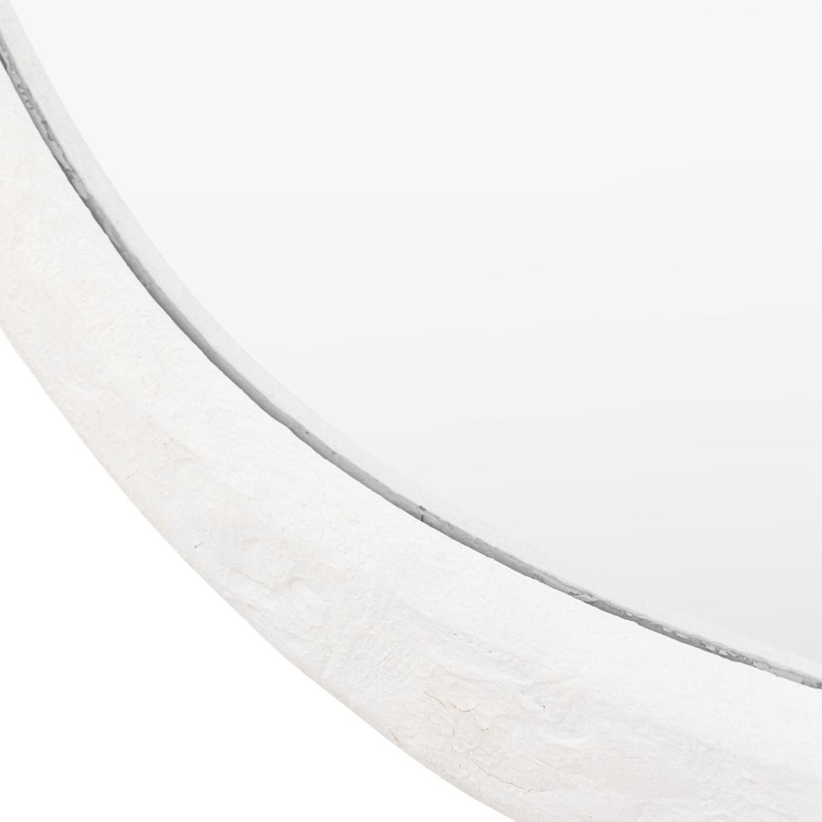 Wall mirror with a wavy concrete-effect frame