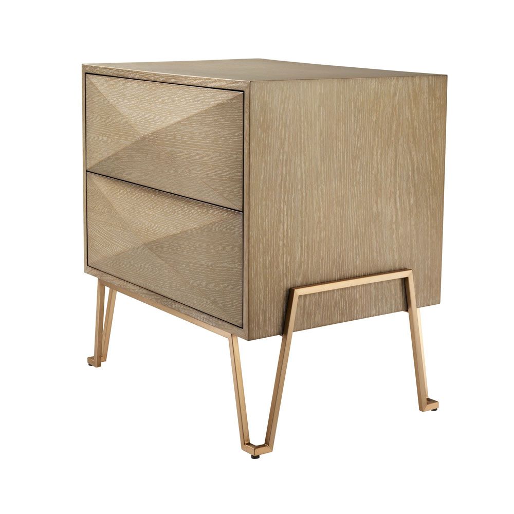 Bedside table brass shop legs