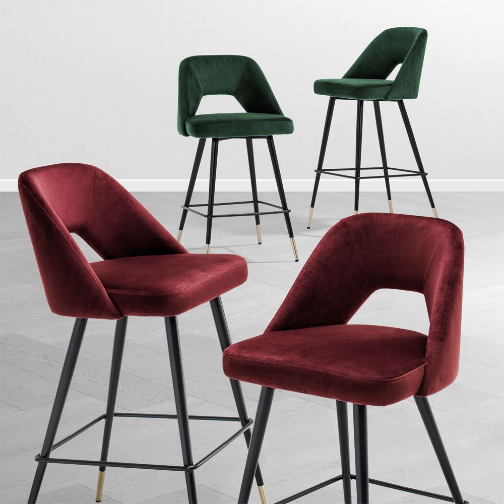 Red velvet hotsell bar stools