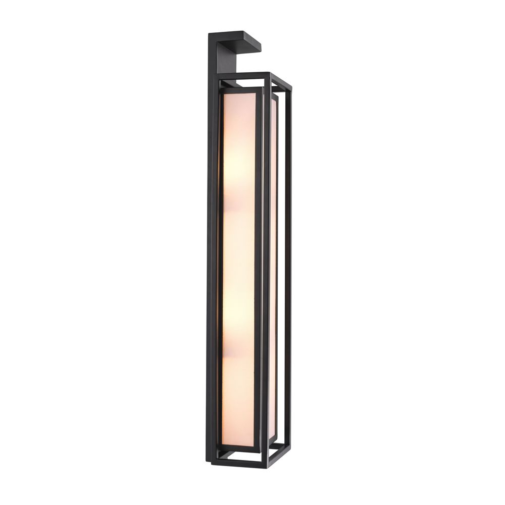 Black contemporary wall lamp with off white shade by Eichholtz