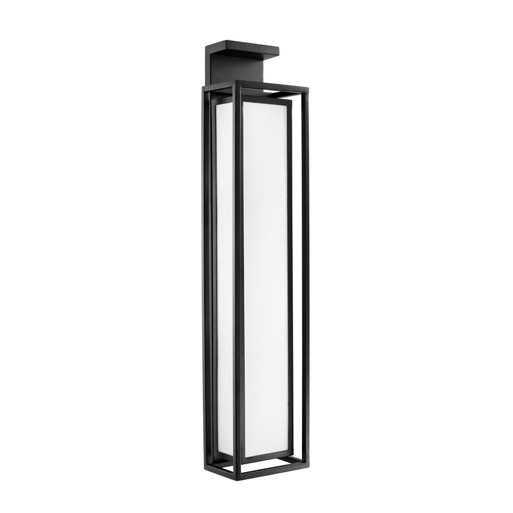 Black contemporary wall lamp with off white shade by Eichholtz