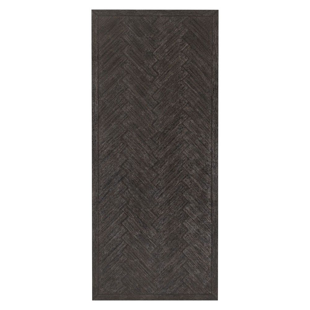 retro Scandinavian charcoal table with bronze base 