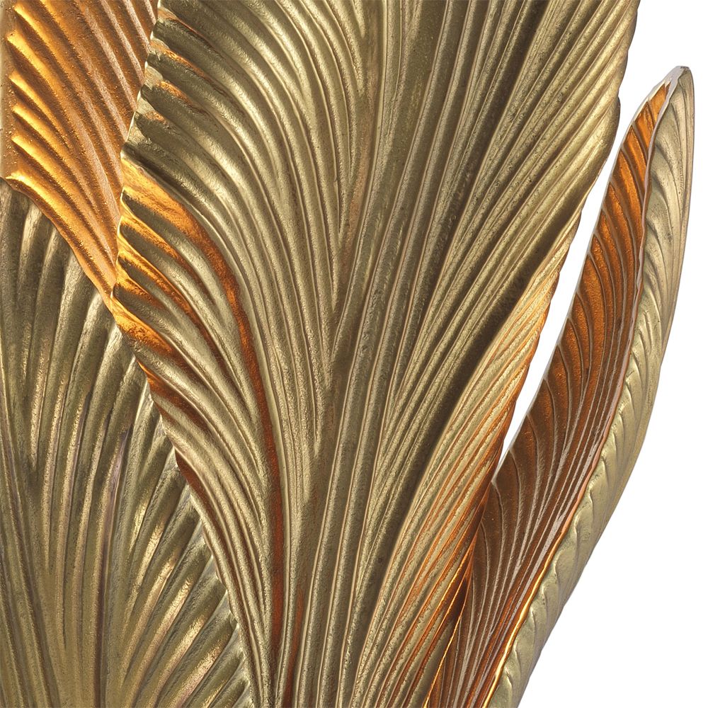 maui gold leaf table lamp with black granite base 