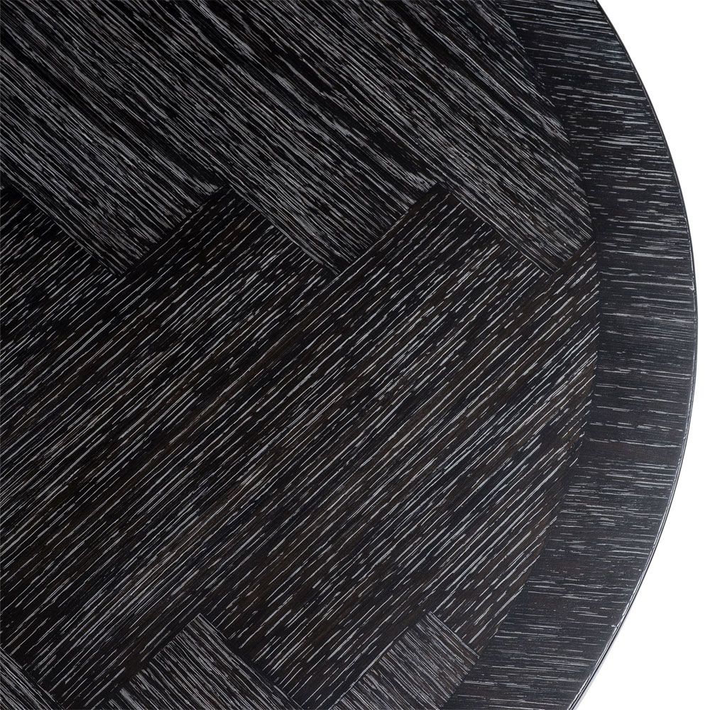 charcoal oval table with bronze base 