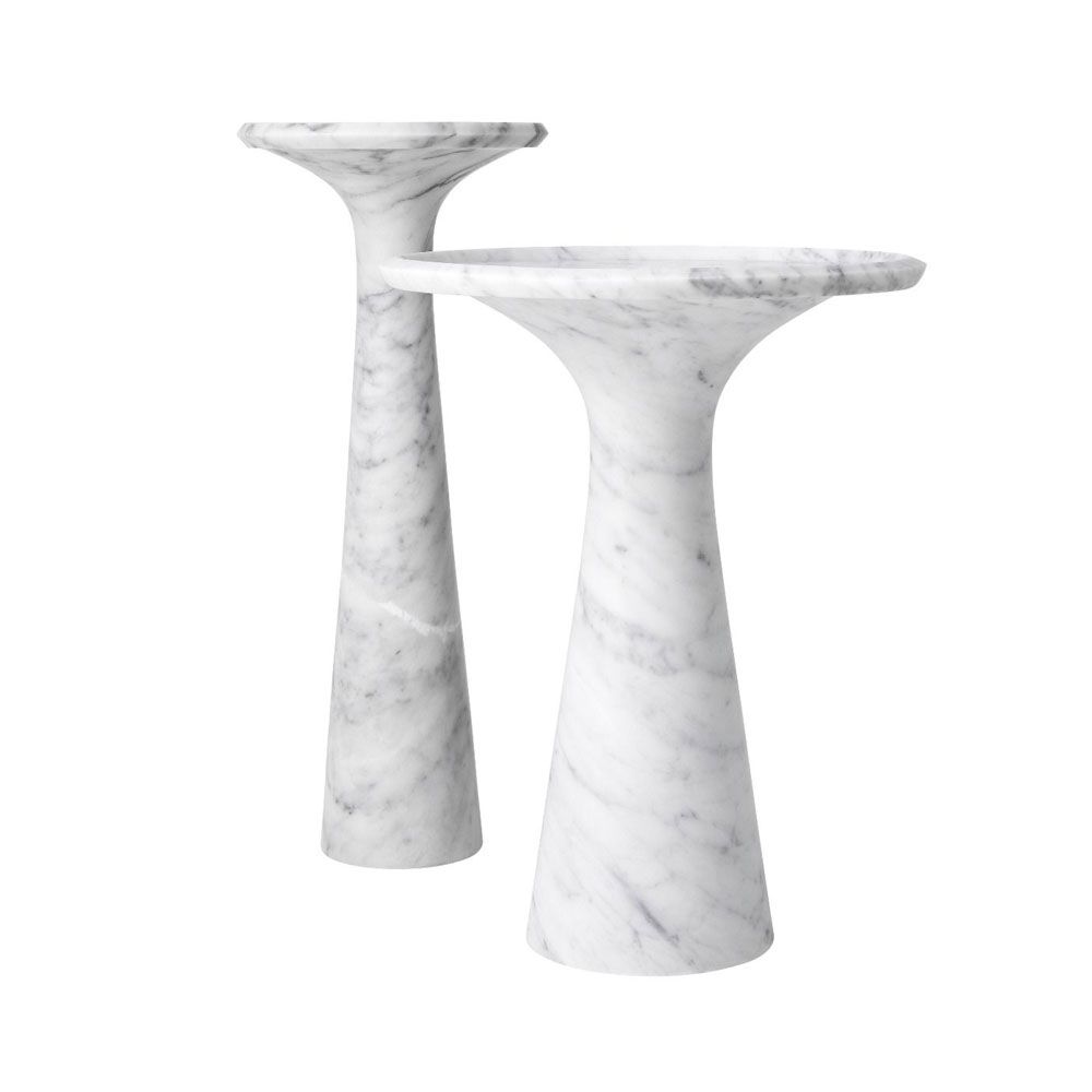 Pompano Side Table - Low - White