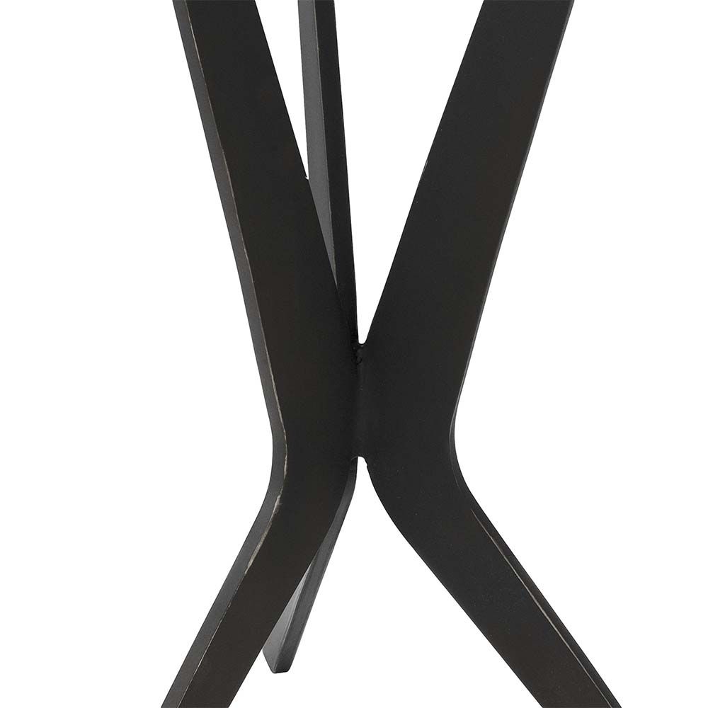 A dark-featured, granite and bronze side table