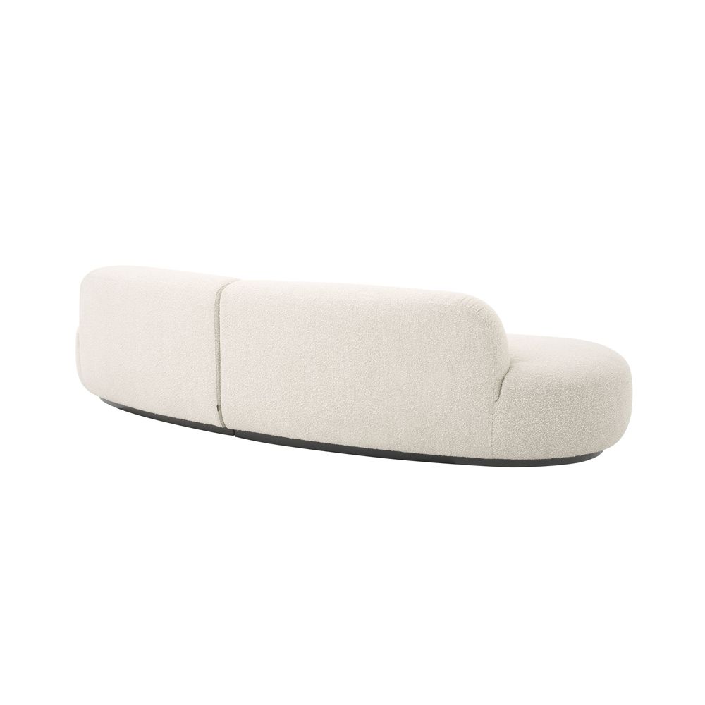 Luxurious Eichholtz boucle cream curved sofa