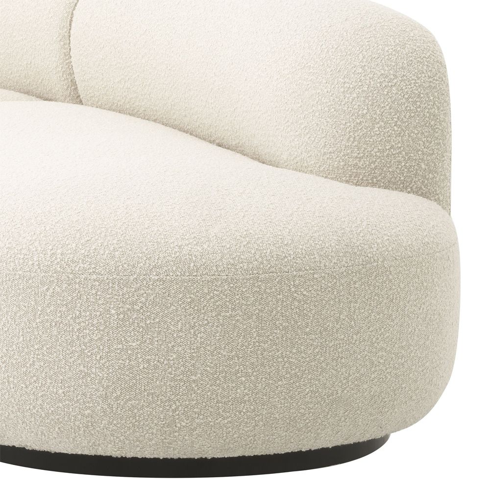 Luxurious Eichholtz boucle cream curved sofa