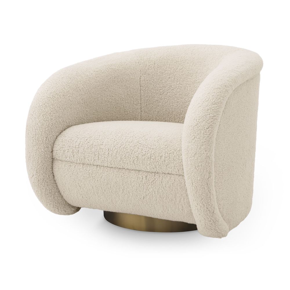 Eichholtz Cristo Swivel Chair Brisbane Cream Sweetpea Willow