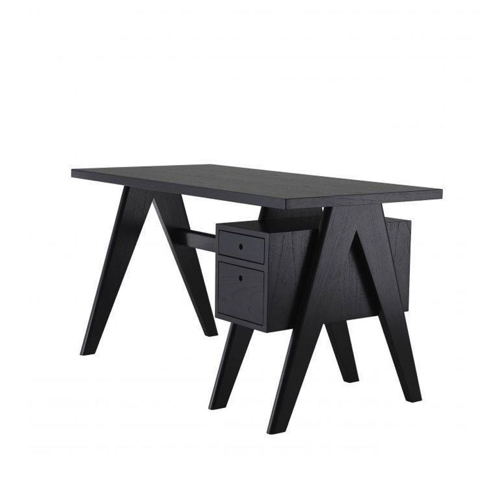 Retro desk discount with drawers