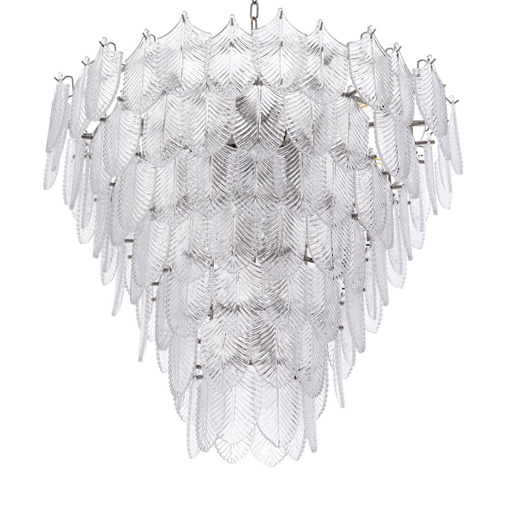 Glamorous Eichholtz chandelier with nickel finish