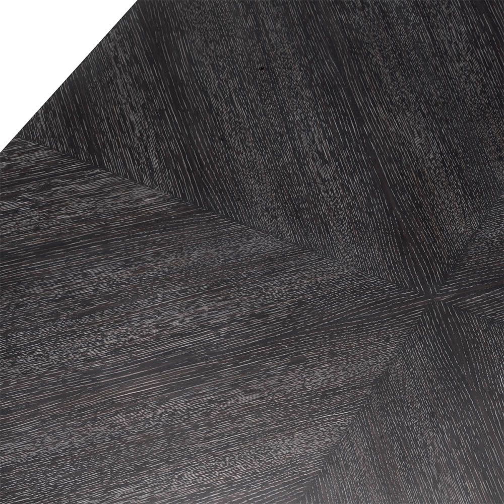 Charcoal oak veneer coffee table with bronze finish