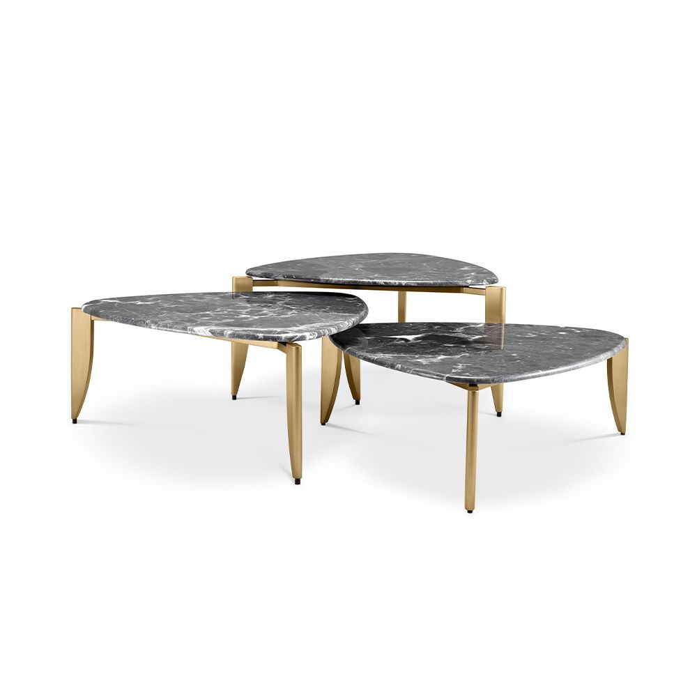 Marble coffee table set of 3 2025