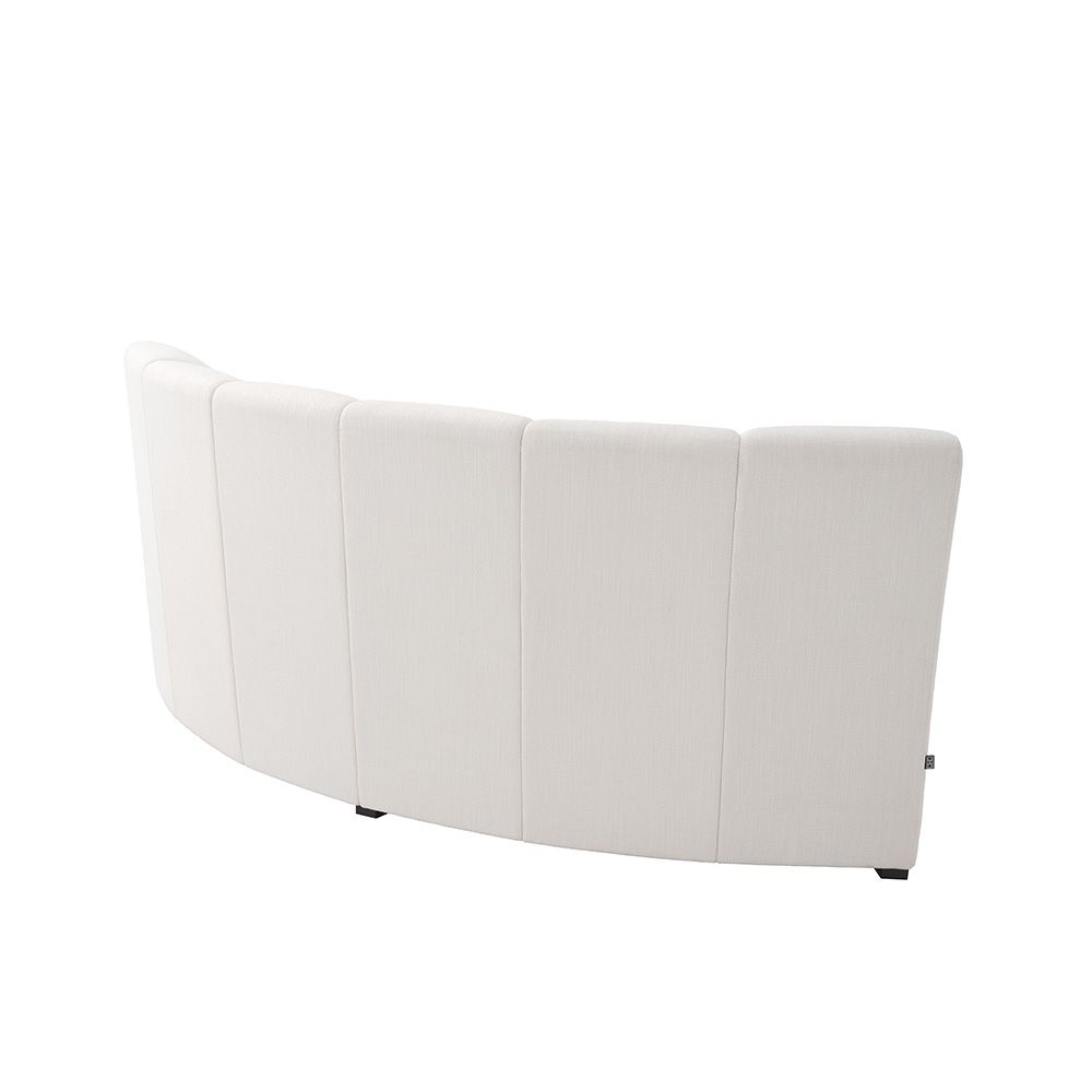 Luxurious corner sofa with fluting detail in Savona White