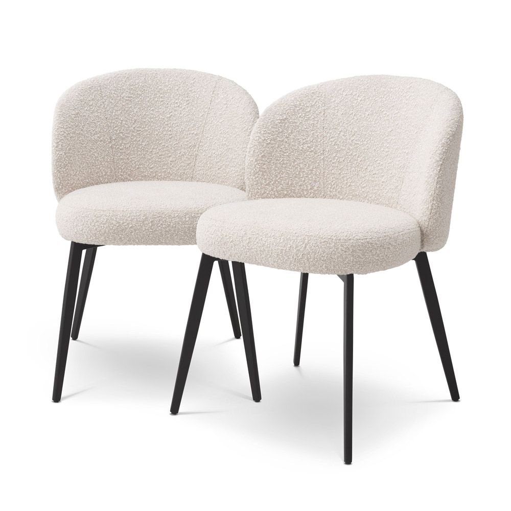 Cream dining shop chairs black legs