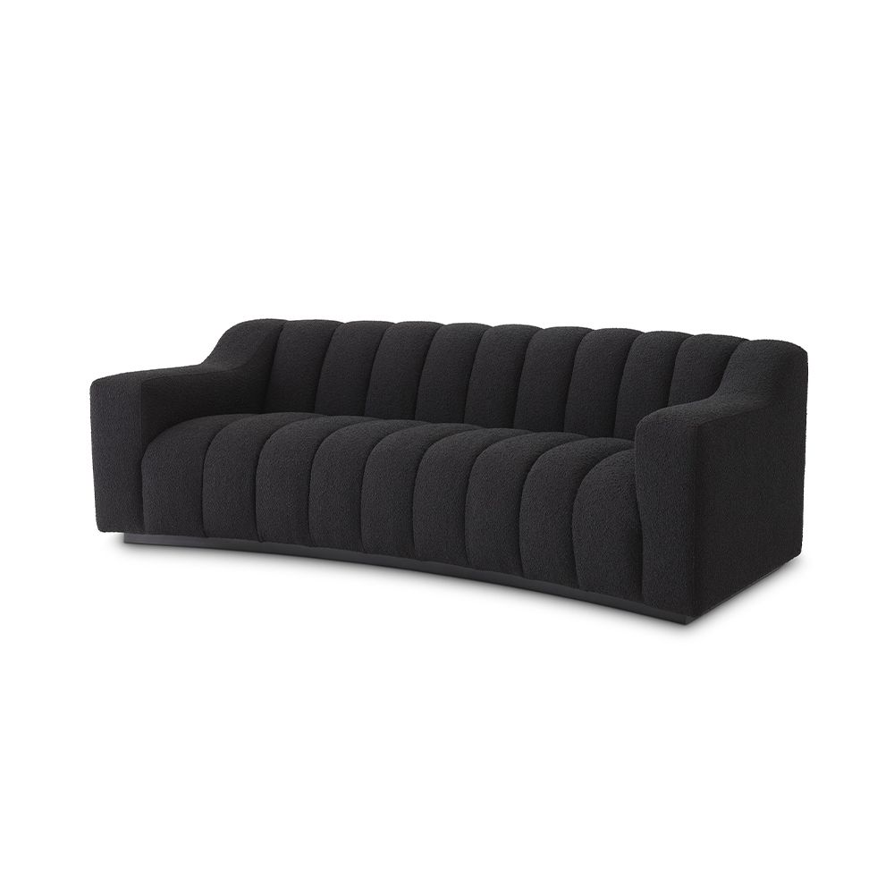 Black boucle new arrivals sofa