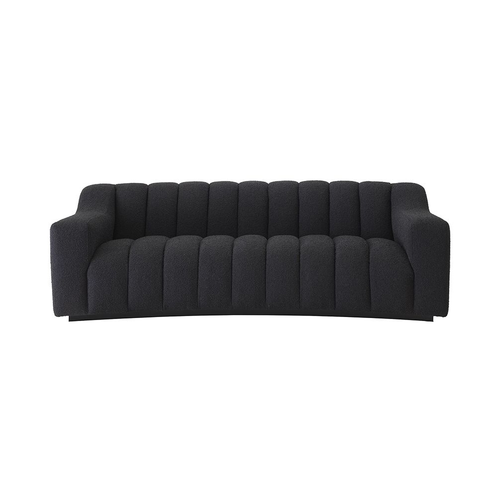 Black deals boucle sofa