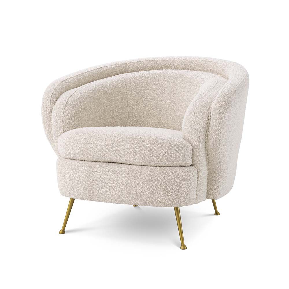 Armchair with 2025 brass legs