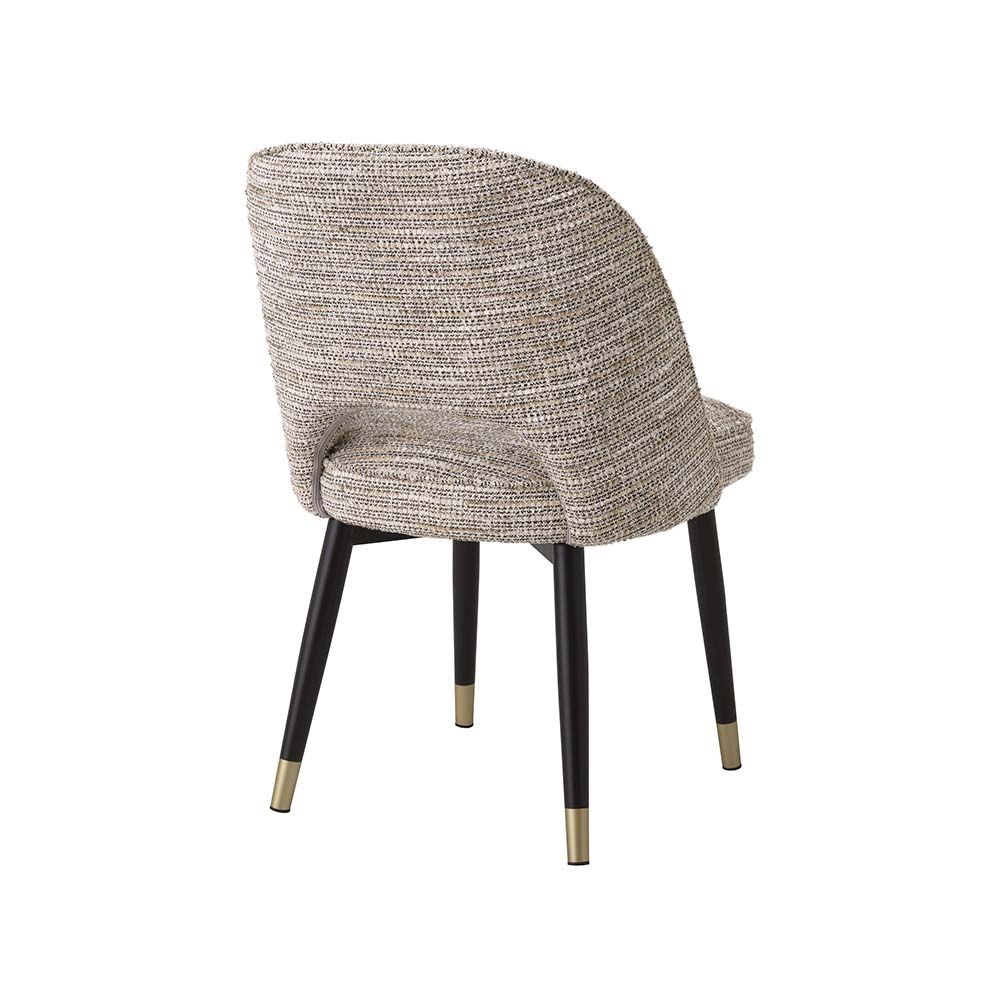 Set of 2 dining chairs upholstered in mademoiselle beige