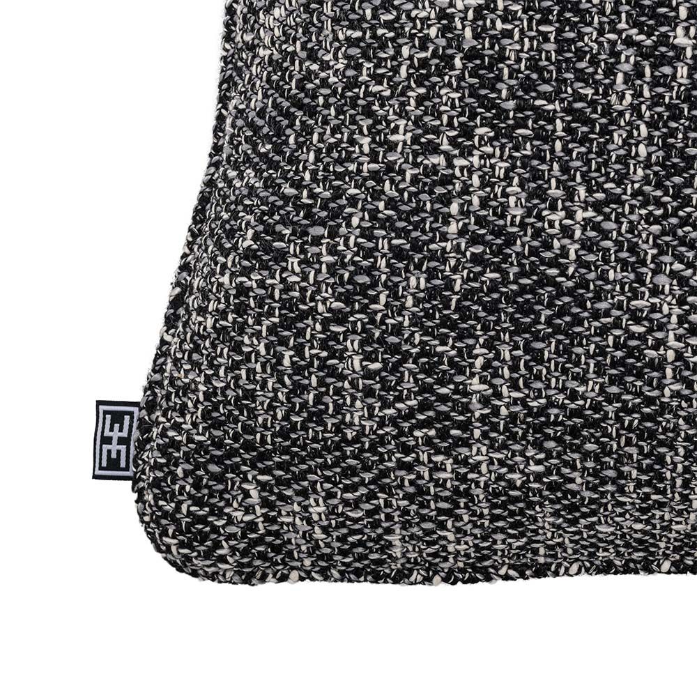 A rectangular cushion in a gorgeous Cambon black fabric