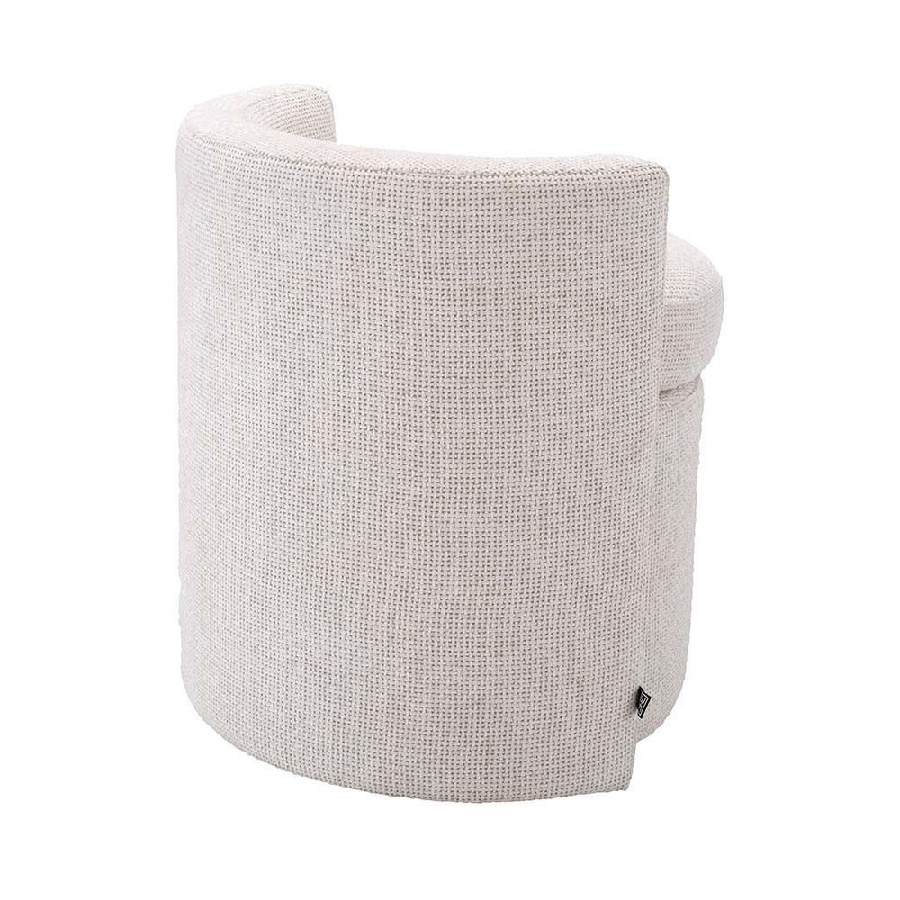 A gorgeous stool upholstered in a soft Lyssa Off-White fabric.