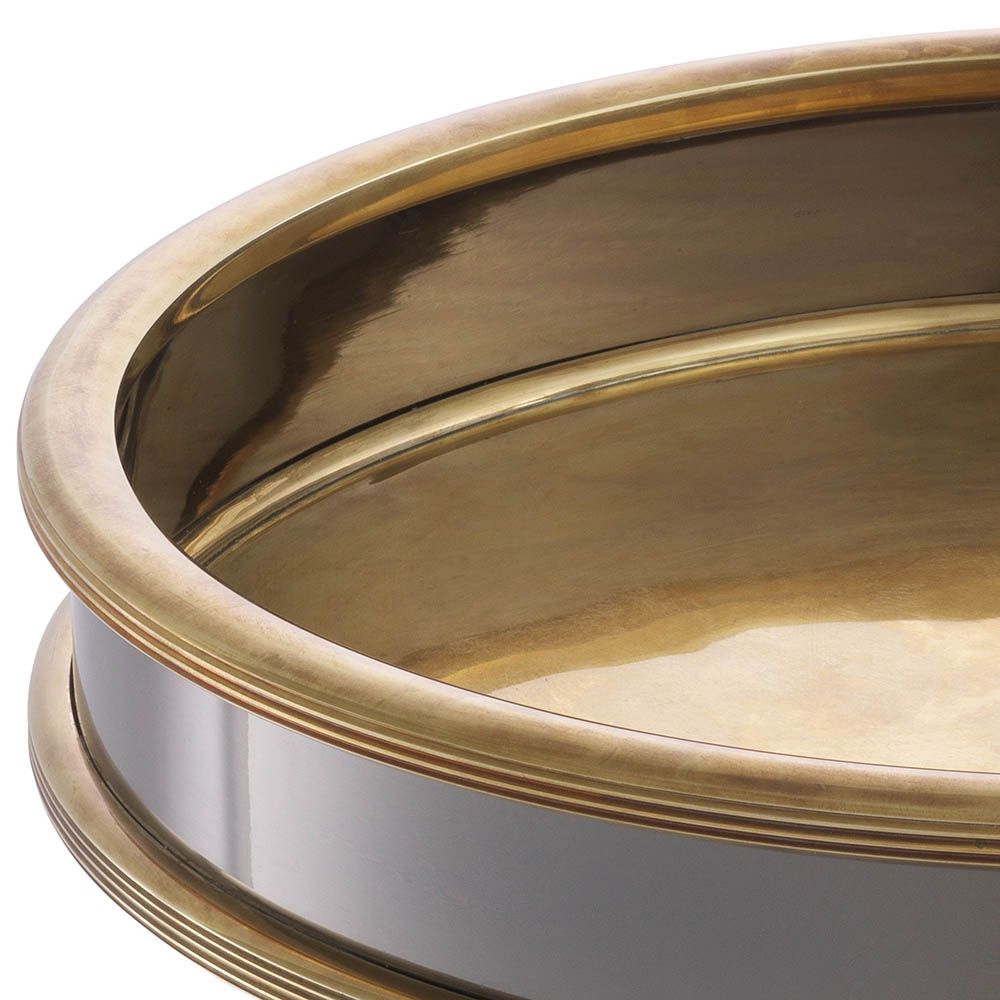 chic brass and nickel tray