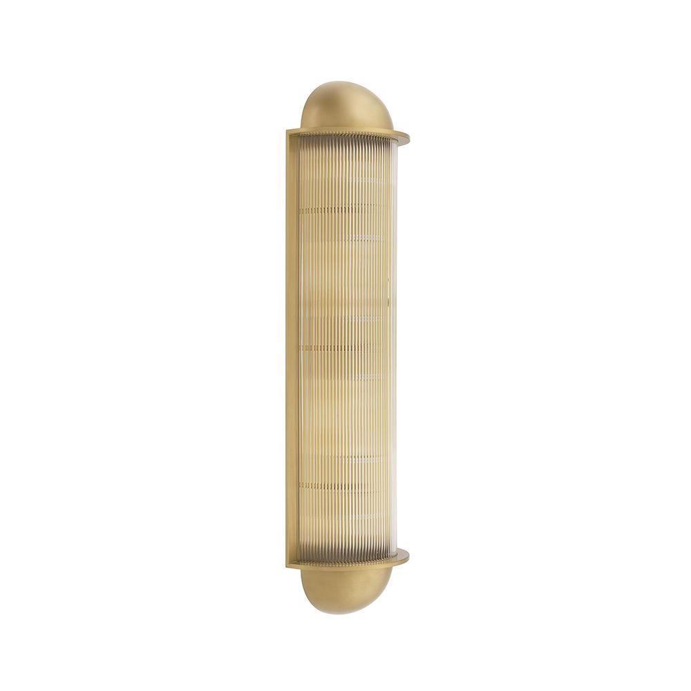 Glamorous wall lamp with chic brass and glass finish