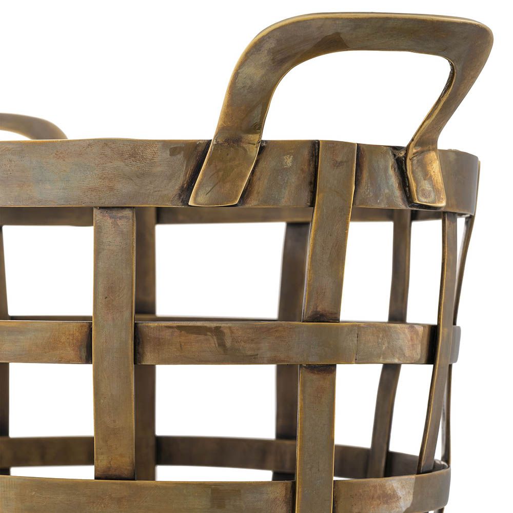 woven brass basket