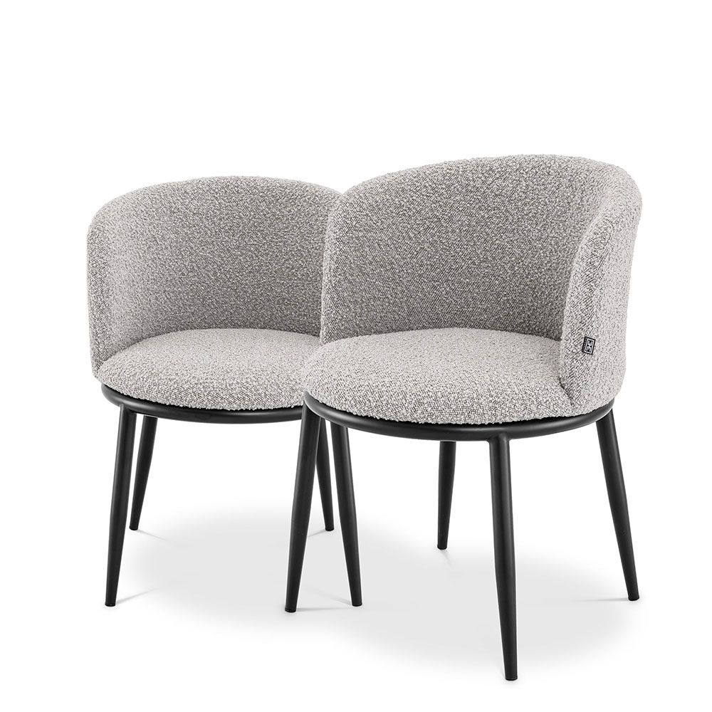 Filmore Dining Chair - Set of 2 - Boucle Grey
