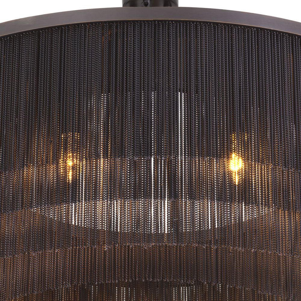 Striking, layered chain chandelier