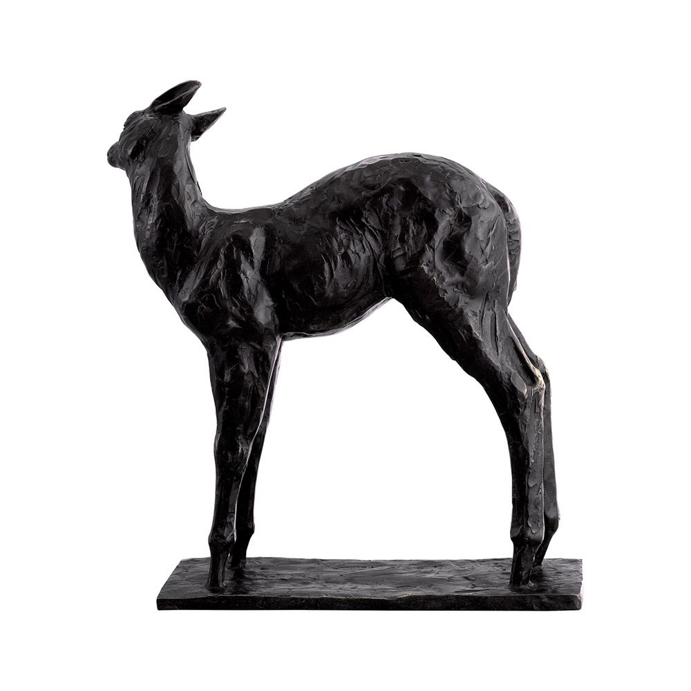 Dazzling bronze deer sculpture