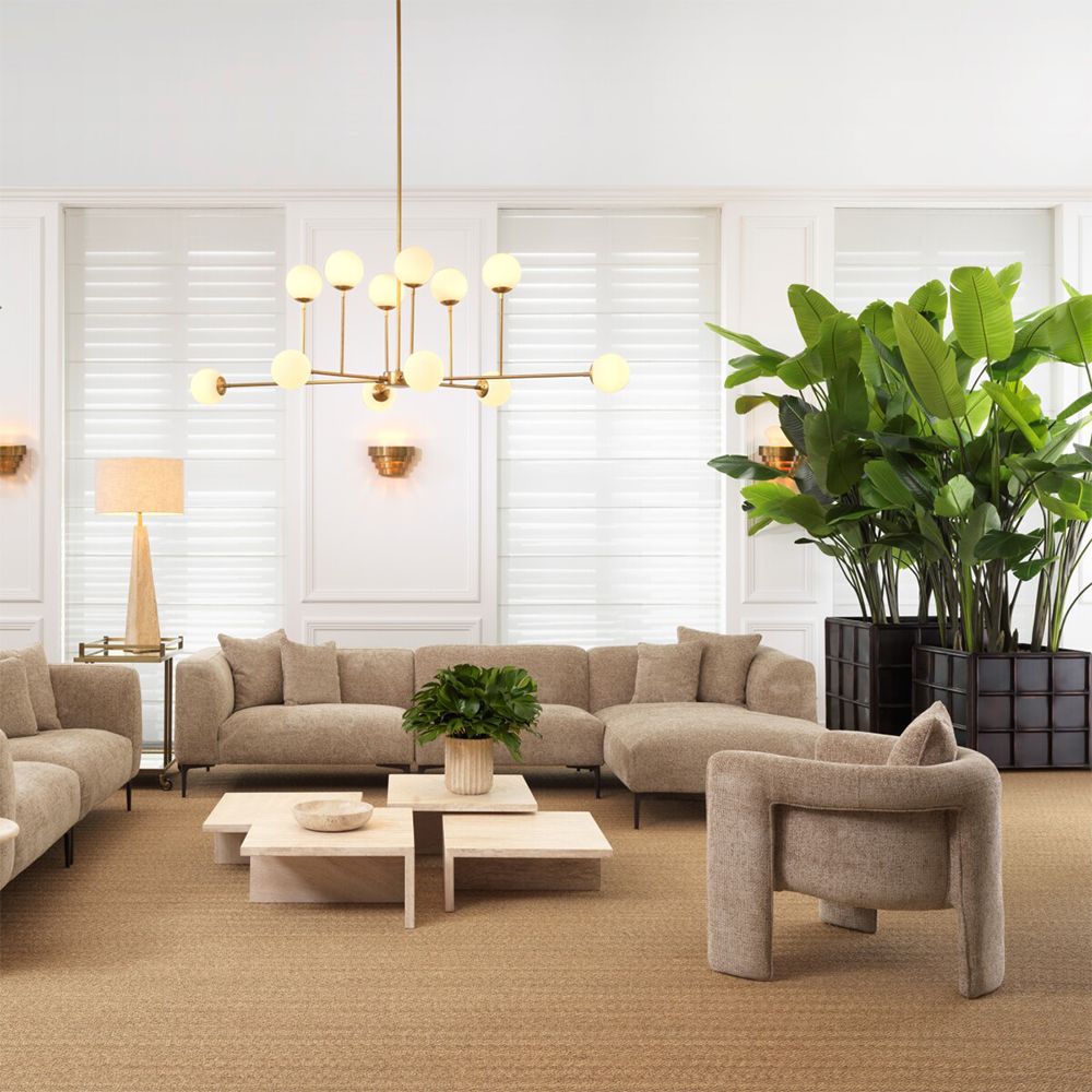 A curvaceous armchair with a contemporary chic upholstery and complementary scatter cushion