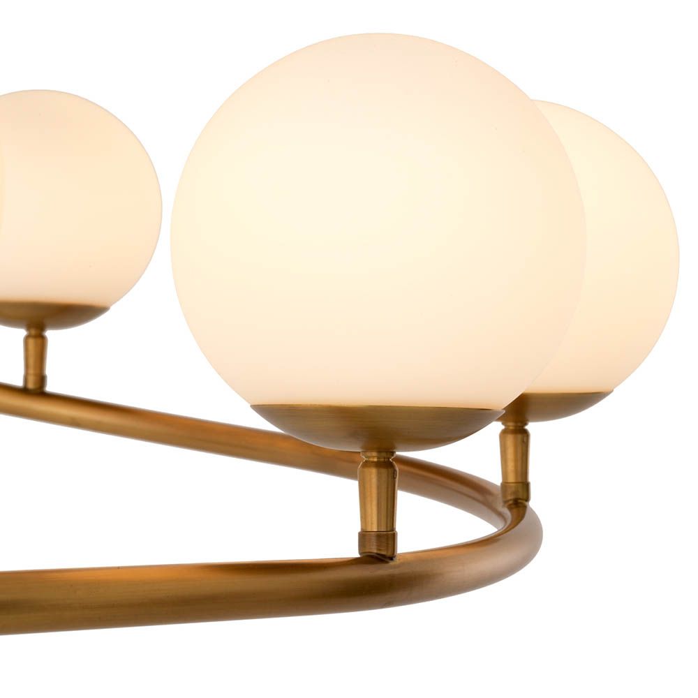 Swirl design ceiling light made up of 16 lamp holders