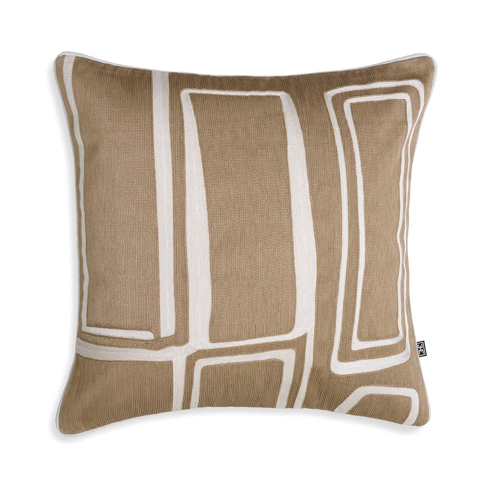 Stunningly chic design cushion in sumptuous linen