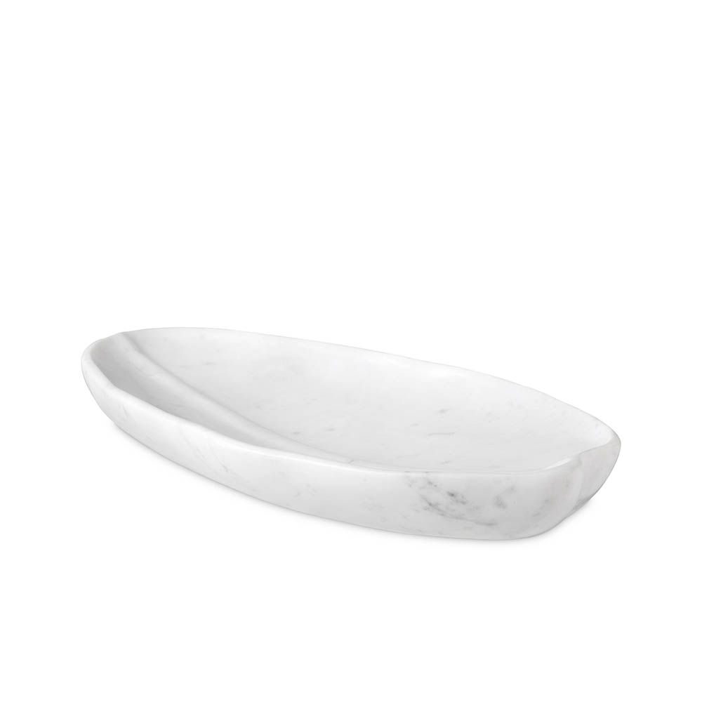 opulent white marble decorative tray