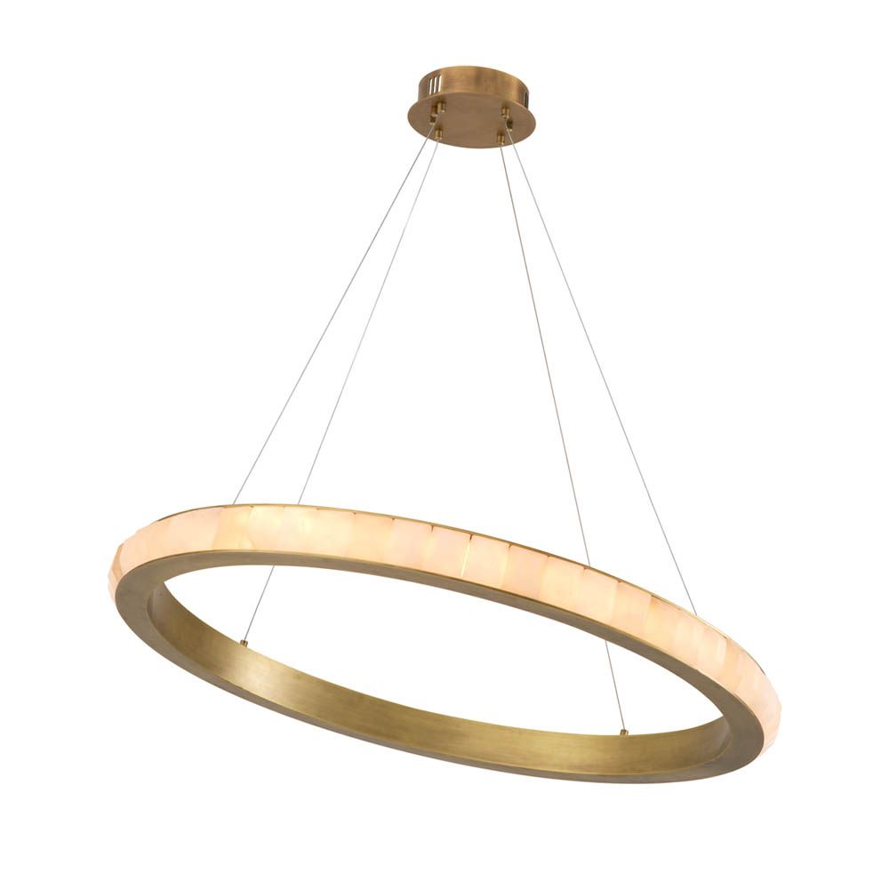 Halo style brass ceiling light