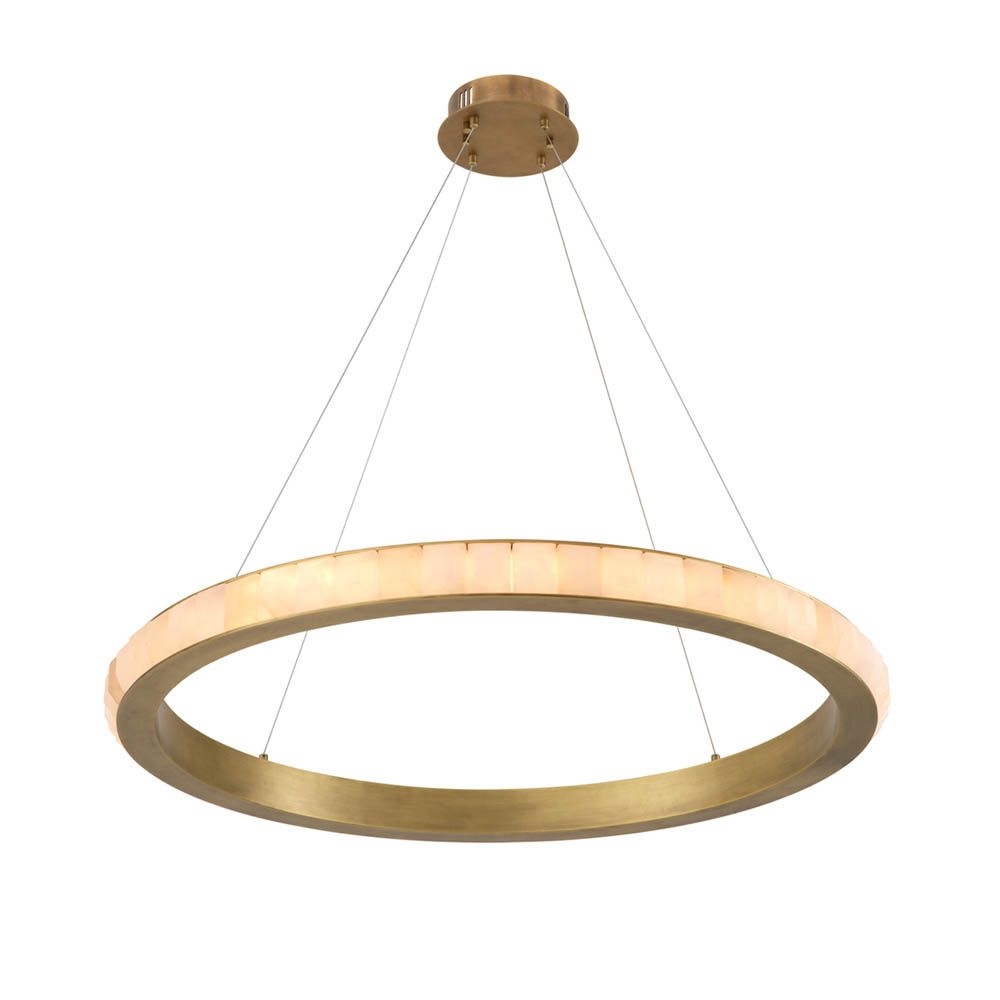 Halo style brass ceiling light