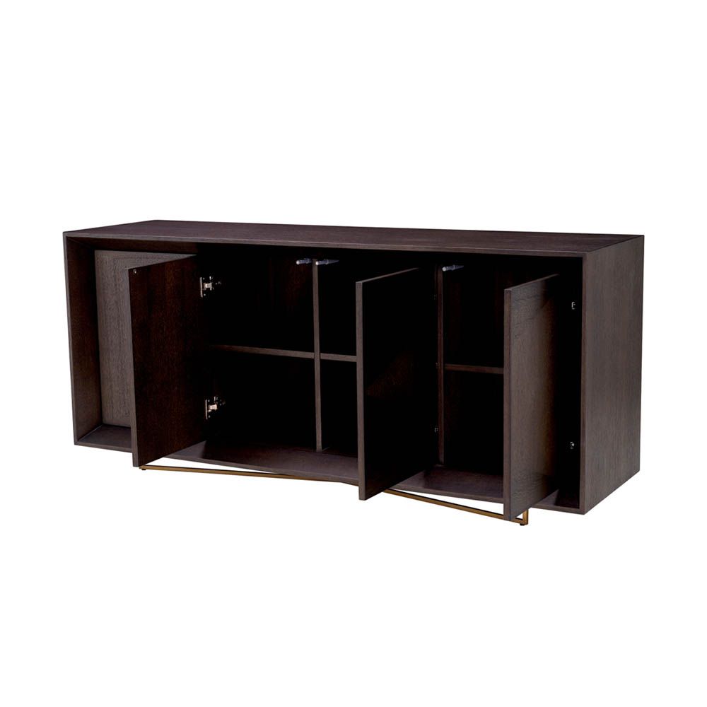 Large 4-drawer mocha dresser