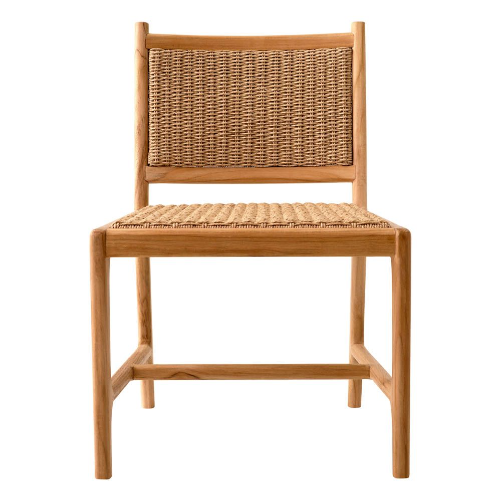 Dreamy natural outdoor dining chair with woven finish