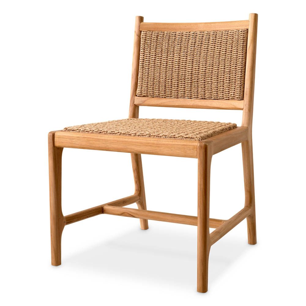 Dreamy natural outdoor dining chair with woven finish