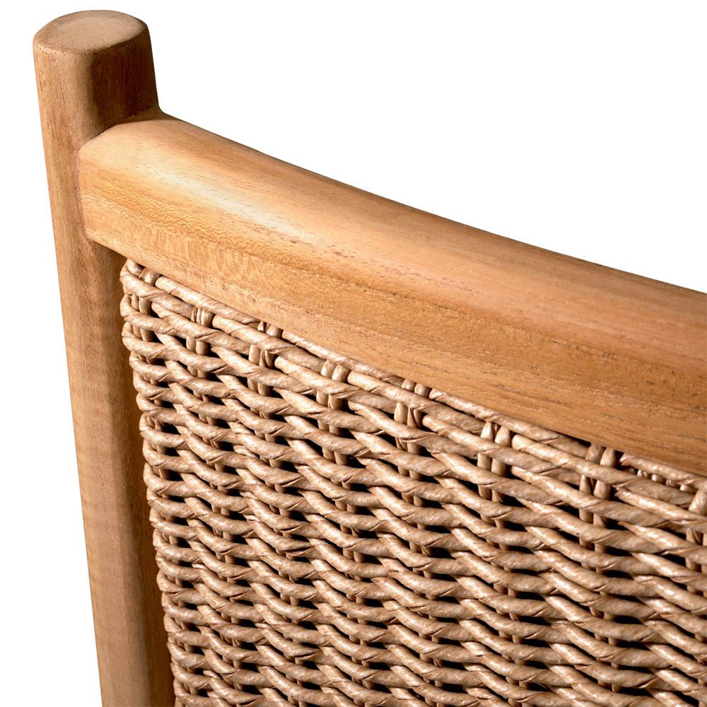 Dreamy natural outdoor dining chair with woven finish
