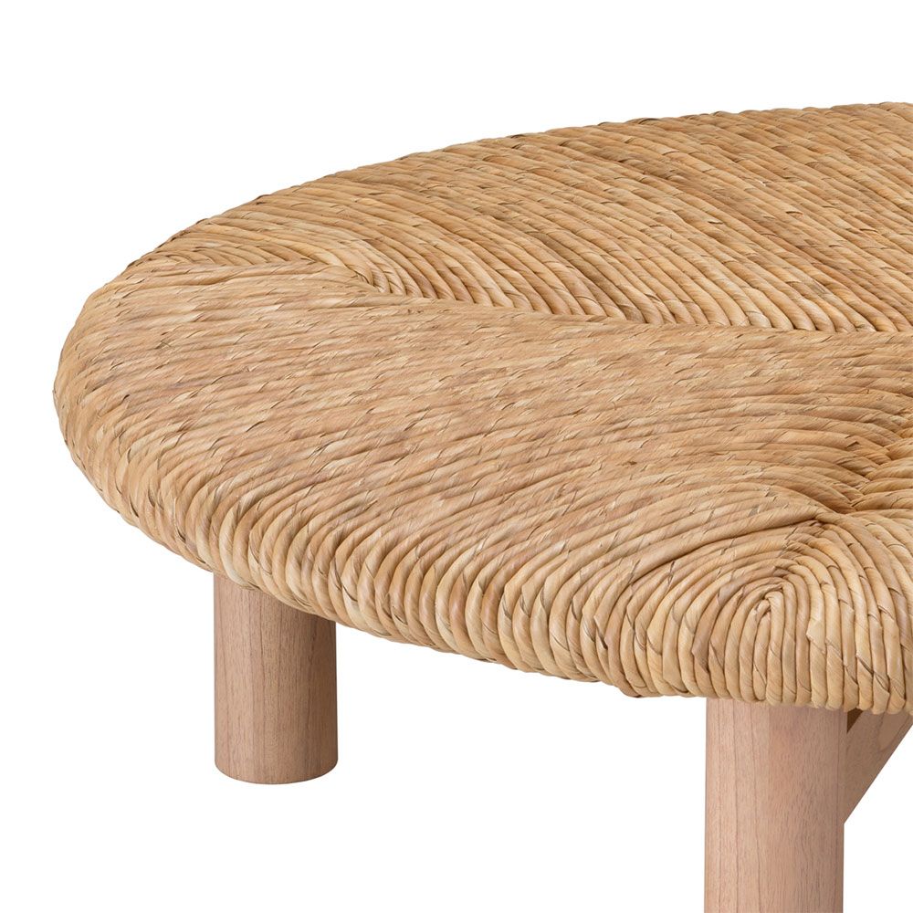 Captivating tropical feel woven coffee table