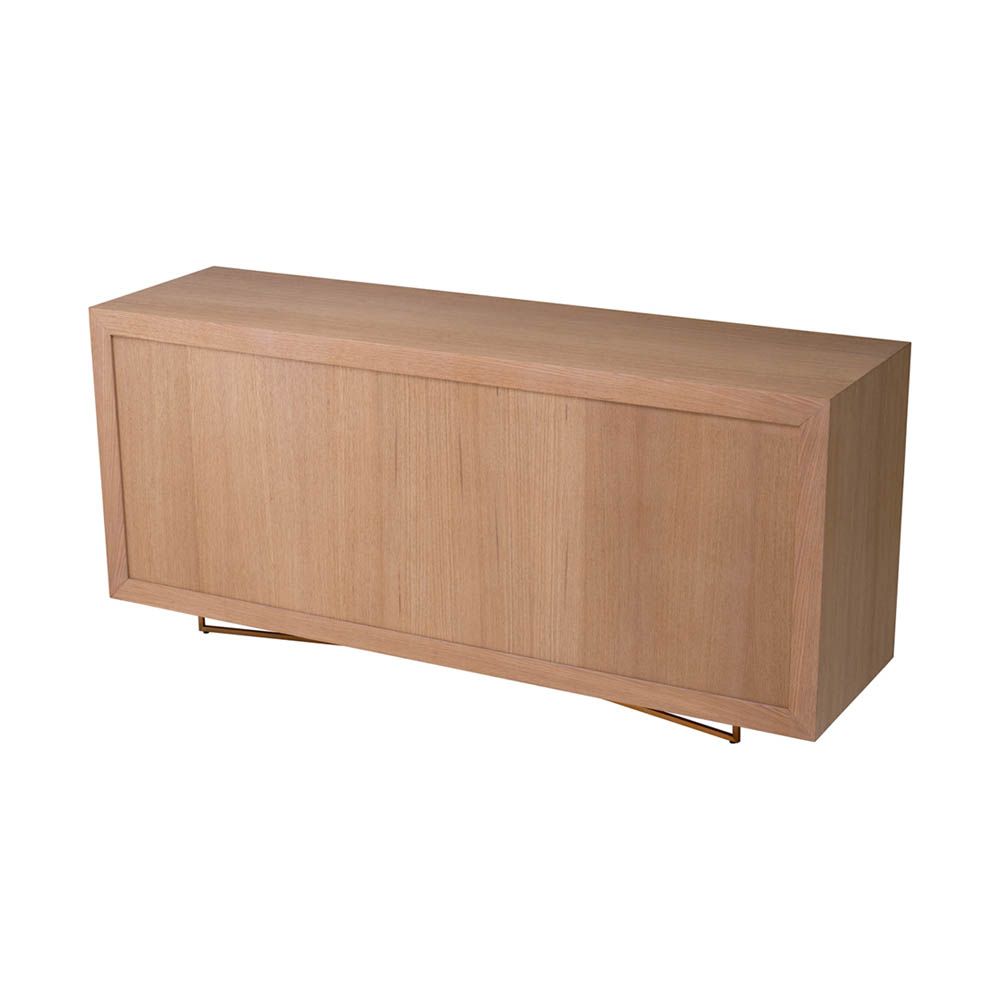 Large 4-door rectangular oak dresser 