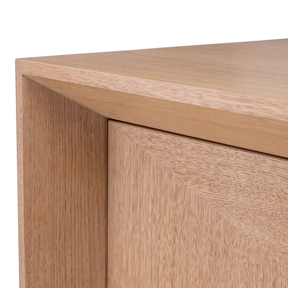 Large 4-door rectangular oak dresser 