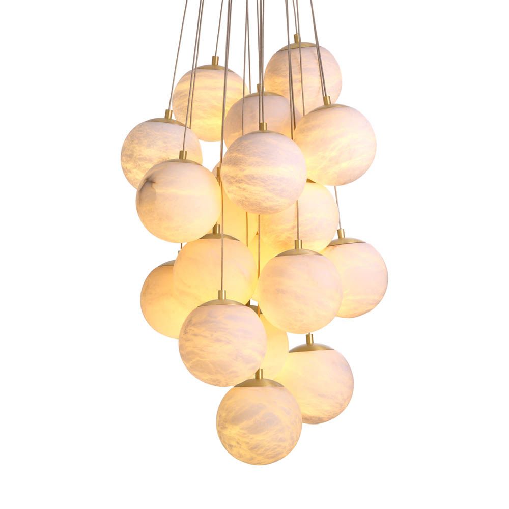 Glamorous suspended orb chandelier