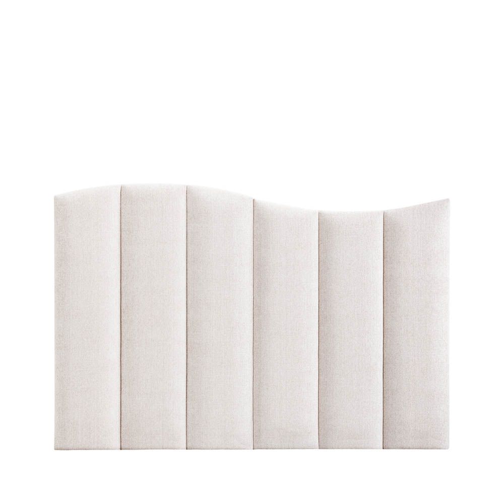 Off-white headboard with wave detail